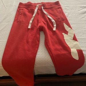 Hollister Red Sweat Pants